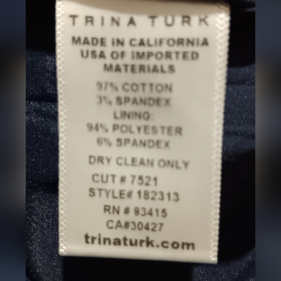 TNW Trina Turk Aptos Stretch Cotton Sateen Shift Dress Size 2 - Picture 8 of 11